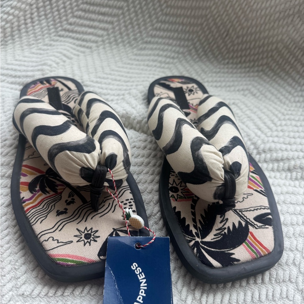 FARM Rio Zebra Print Sandals - Picture 2 of 2